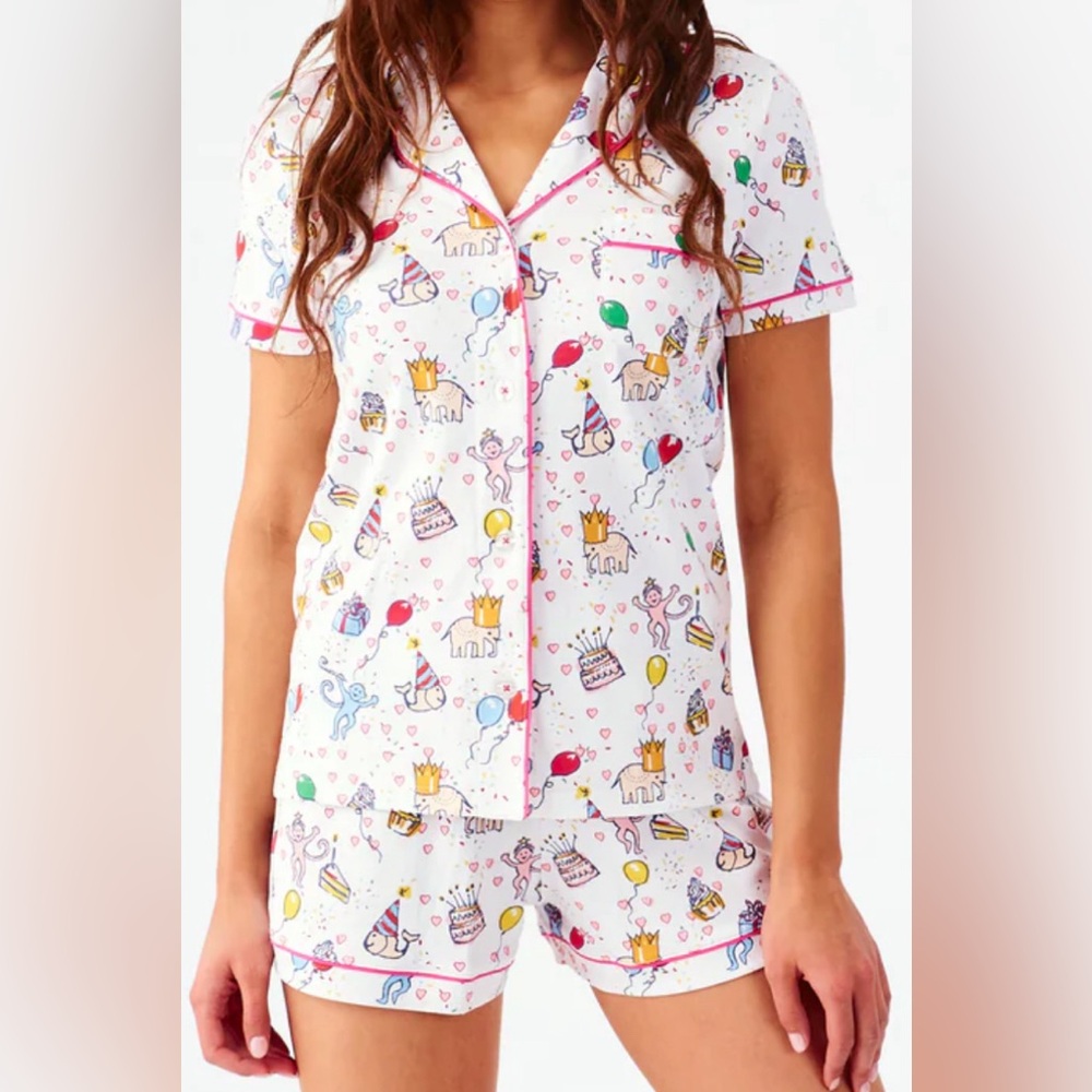 Roller Rabbit Birthday Bonanza Polo Pajamas XS